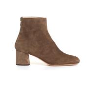 Stijlvolle Taupe Suède Enkellaarzen AGL , Beige , Dames