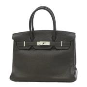 Pre-owned Leather handbags Hermès Vintage , Black , Dames