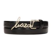 Zwarte riem met fijne gesp Kazar , Black , Dames