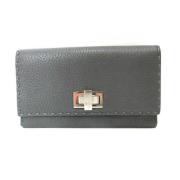 Pre-owned Leather wallets Fendi Vintage , Gray , Dames