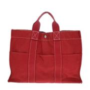 Pre-owned Canvas handbags Hermès Vintage , Red , Dames