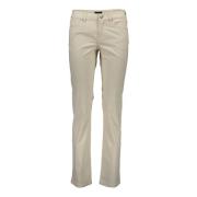 Stijlvolle Beige Slim-Fit Jeansbroek Gant , Beige , Dames