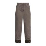 Straight leg jeans Burberry , Gray , Dames