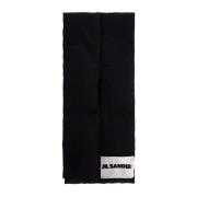 Luxe Gewatteerde Sjaal Jil Sander , Black , Unisex