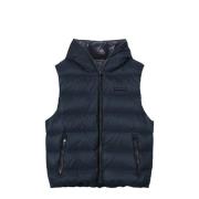 Navy Mouwloos Pufferjack Aw24 Duvetica , Blue , Heren