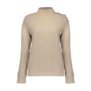 Jacquard Sweater met knopen Geisha , Beige , Dames