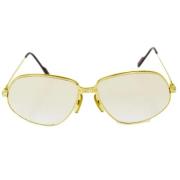 Pre-owned Metal sunglasses Cartier Vintage , Yellow , Dames