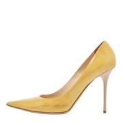 Pre-owned Leather heels Jimmy Choo Pre-owned , Yellow , Dames