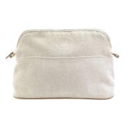 Pre-owned Cotton clutches Hermès Vintage , Beige , Dames