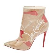 Pre-owned Fabric boots Christian Louboutin Pre-owned , Beige , Dames