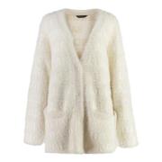 Logo Jacquard Wol Vest Balenciaga , Beige , Dames