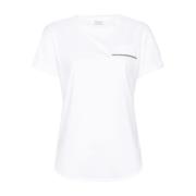 Witte katoenen T-shirts en polo's Brunello Cucinelli , White , Dames