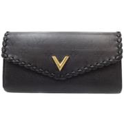 Pre-owned Leather wallets Louis Vuitton Vintage , Black , Dames