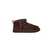 Faux Fur High Top Sneakers UGG , Brown , Dames