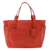 Pre-owned Leather handbags Loewe Pre-owned , Red , Dames