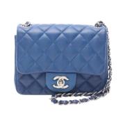 Pre-owned Leather chanel-bags Chanel Vintage , Blue , Dames