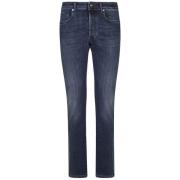 Blauwe Divisie Blauwe Jeans Incotex , Blue , Heren