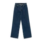 Elisabeth Denim Jeans met Contraststiksels A.p.c. , Blue , Dames