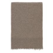 Bruine Cashmere Geribbelde Randen Sjaal UMA Wang , Brown , Dames