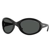 Donker montuur zonnebril, donkergrijze lenzen Vogue , Black , Unisex