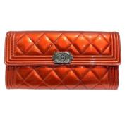 Pre-owned Leather wallets Chanel Vintage , Red , Dames