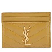 Pre-owned Leather wallets Yves Saint Laurent Vintage , Yellow , Dames