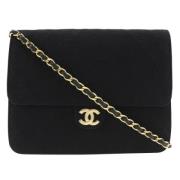 Pre-owned Cotton wallets Chanel Vintage , Black , Dames