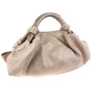 Pre-owned Leather handbags Loewe Pre-owned , Beige , Dames