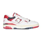 Leren sneakers in off-white, rood, marineblauw New Balance , White , H...