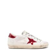 Witte Super Star Leren Sneakers Golden Goose , White , Dames