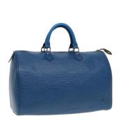 Pre-owned Leather handbags Louis Vuitton Vintage , Blue , Dames