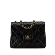 Pre-owned Leather chanel-bags Chanel Vintage , Black , Dames