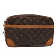 Pre-owned Canvas clutches Louis Vuitton Vintage , Brown , Dames