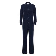 Navy Kasjmier Jumpsuit met Zakken Emerson Renaldi , Blue , Dames