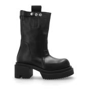 Leren laarzen Pull On Bogun Rick Owens , Black , Dames