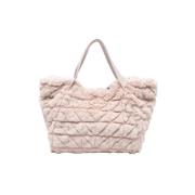 Champagne Tote Tas met Teddy Details Liu Jo , Beige , Dames