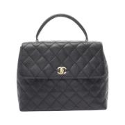 Pre-owned Leather chanel-bags Chanel Vintage , Black , Dames