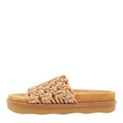 Pre-owned Leather flats Chloé Pre-owned , Beige , Dames