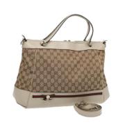 Pre-owned Canvas totes Gucci Vintage , Brown , Dames