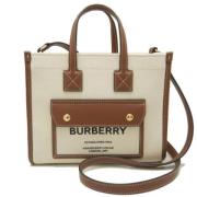 Pre-owned Canvas handbags Burberry Vintage , Beige , Dames