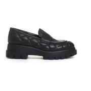 Zwarte Gewatteerde Loafer AGL , Black , Dames