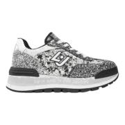 Platte Schoenen Glitter Animalier Zwart Liu Jo , Black , Dames