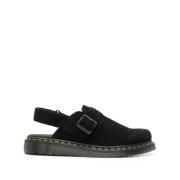 Zwarte platte schoenen met gespband Dr. Martens , Black , Dames