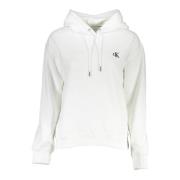 Witte hoodie met geborduurd logo Calvin Klein , White , Dames