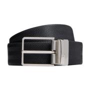 Omkeerbare Zwarte Riem Hugo Boss , Black , Heren