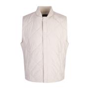 Witte Waterdichte Gewatteerde Gilet Jas Hugo Boss , White , Heren