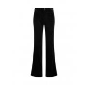 Zwarte Corduroy Flare Jeans Polo Ralph Lauren , Black , Dames