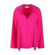 Elegante Zijden Blouse Valentino Garavani , Purple , Dames