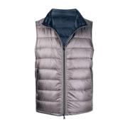 Omkeerbaar Superlicht Donsvest Grijs-Blauw Herno , Gray , Heren