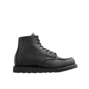 Klassieke Moc Zwart Leren Laars Red Wing Shoes , Black , Heren